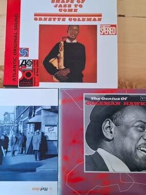 Ornette Coleman & Jazz Vinyl Album Lot — Red, Black, White Covers